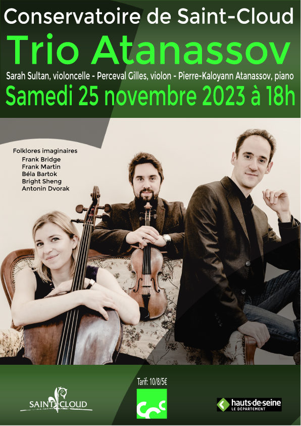 Trio Atanassov <br><strong>samedi 25 novembre 2023<br>Auditorium</strong>