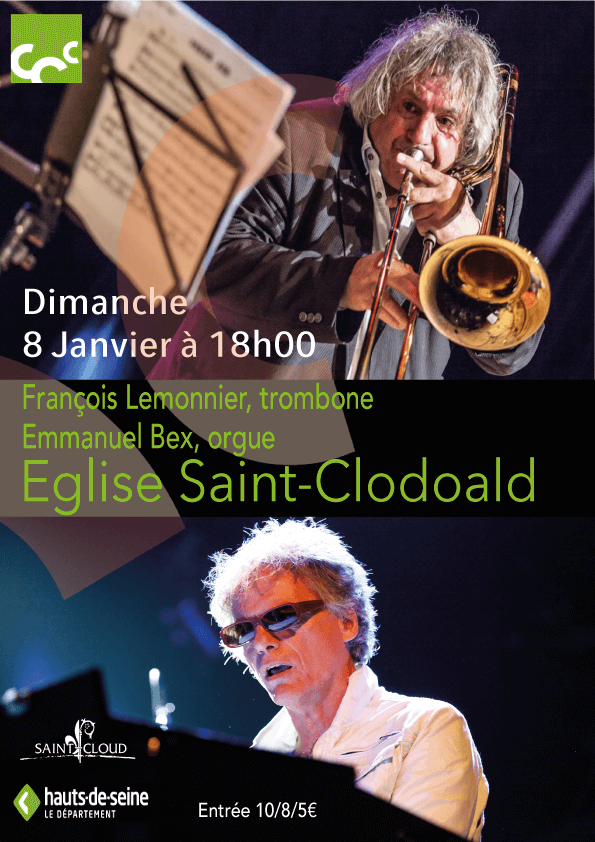 Trombone et orgue<br><strong>8 Janvier à 17h00<br>à l’église Saint-Clodoald</strong>