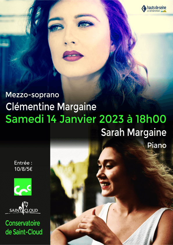 Récital Clémentine et Sarah Margaine<br><strong>14 Janvier à 18h00<br>Auditorium</strong>