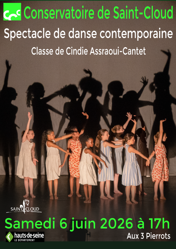 Spectacle de danse contemporaine<br><strong>dimanche 6 juin 2026 <br>à 17h00 – Aux 3 Pierrots</strong>
